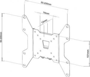 Techly Uchwyt ścienny ICA-LCD-114WH 13'' - 37'' 3