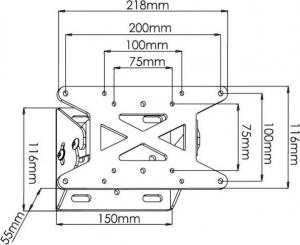 Techly Uchwyt ścienny 13'' - 31'' 3