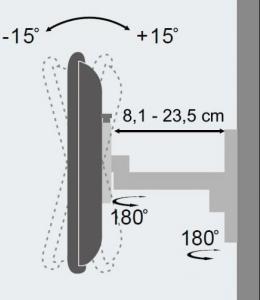 Techly Uchwyt ścienny ICA-LCD-105BK 13'' - 30'' 2