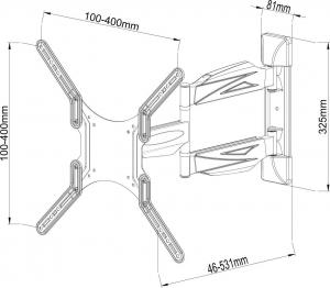 Techly Uchwyt ścienny ICA-PLB-171M 23'' - 55'' 11