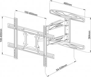 Techly Techly Wandhalterung LCD TV LED 40"-65" FullMotion schwarz 7