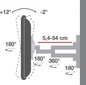 Techly Techly Wandhalterung LCD TV LED 40"-65" FullMotion schwarz 9