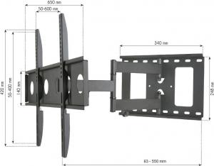 Techly Uchwyt ścienny ICA-PLB-148L 32'' - 65'' 3