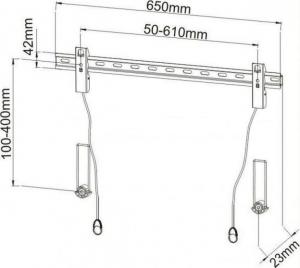 Techly Uchwyt ścienny ICA-PLB-139L 40'' - 65'' 3