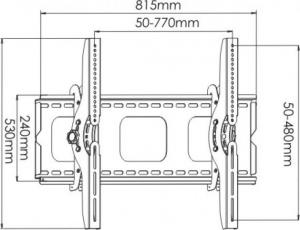 Techly Uchwyt ścienny ICA-PLB-103B 32'' - 60'' 3