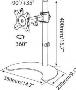 Techly Stojak biurkowy na monitor 13" - 27" (ICA-LCD 3400) 3