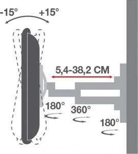 Techly Uchwyt ścienny ICA-LCD-2923B 19'' - 37'' 4