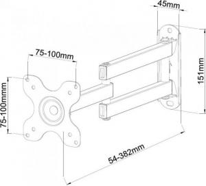 Techly Uchwyt ścienny ICA-LCD-923B 13'' - 30'' 3