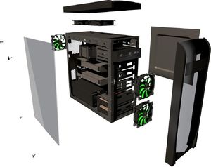 Obudowa Akyga AKY013BK 11