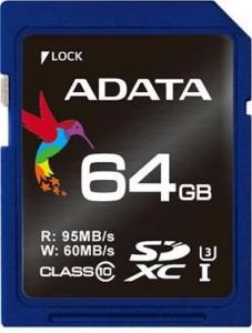 Karta ADATA Premier Pro SDXC 64 GB Class 10 UHS-I/U3 V30 (ASDX64GUI3V30S-R) 1