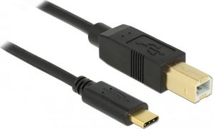 Kabel USB Delock KABEL USB-C(M)->B(M) 2.0 3M CZARNY DELOCK 1