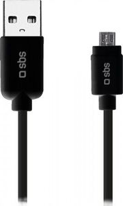 Kabel USB SBS Mobile USB-A - microUSB 1 m Czarny (LTHL200) 1