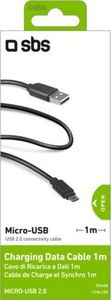 Kabel USB SBS Mobile USB-A - microUSB 1 m Czarny (LTHL200) 2