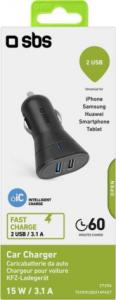 Ładowarka SBS Mobile 2x USB-A 3.1 A  (TECR2USB31AFAST) 2
