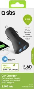 Ładowarka SBS Mobile 2x USB-A 2.4 A  (TECR2USB24AFAST) 2