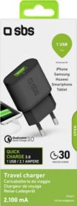 Ładowarka SBS Mobile 1x USB-A 2.1 A (TETR1USBQCH3) 2