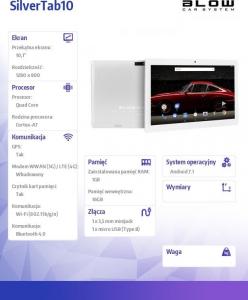 Tablet Blow 10.1" 16 GB 3G Srebrny  (79-036#) 5