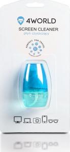 4World Zestaw czyszczący płyn + ściereczka do ekranów niebieski (10554-BLU) 2