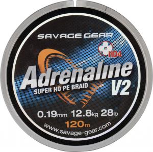 Savage Gear HD4 Adrenaline V2 120m 0.19mm 28lbs 12.8kg Grey (54830) 1