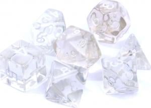 Rebel Komplet kości RPG kryształowe przezroczyste (106263) 1