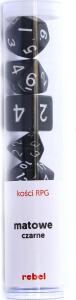Rebel Komplet kości RPG matowe czarne (106192) 2