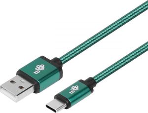 Kabel USB TB Print USB-A - USB-C 1.5 m Zielony (AKTBXKUCSBA150Z) 1