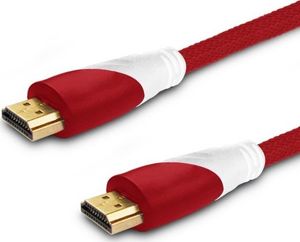 Kabel Savio HDMI - HDMI 1.5m czerwony (SAVIO CL-120/B) 1
