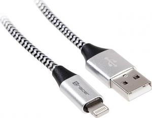Kabel USB Tracer USB-A - Lightning 1 m Srebrny (TRAKBK46268) 2