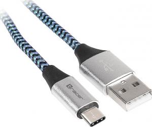 Kabel USB Tracer USB-A - USB-C 1 m Niebieski (TRAKBK46266) 2