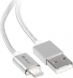 Kabel USB Tracer USB-A - Lightning 1 m Srebrny (TRAKBK46275) 2