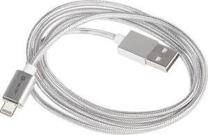 Kabel USB Tracer USB-A - Lightning 1 m Srebrny (TRAKBK46275) 3