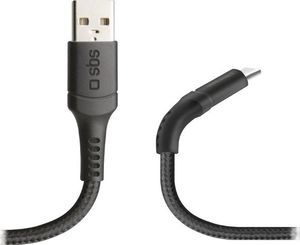 Kabel USB SBS Mobile USB-A - USB-C 1 m Czarny (TECABLETCUNB1K) 1