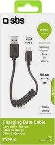 Kabel USB SBS Mobile USB-A - USB-C 0.5 m Czarny (TECABLETYPCSK) 2