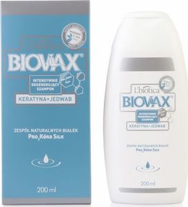 BIOVAX Intensywny szampon regenerujący z keratyną i jedwabiem 200 ml 1