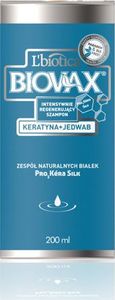 BIOVAX Intensywny szampon regenerujący z keratyną i jedwabiem 200 ml 2