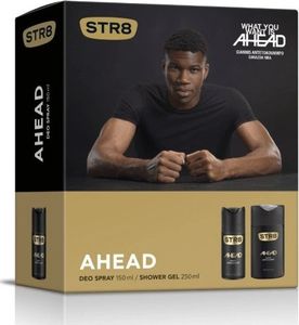 STR8 Zestaw: Żel pod prysznic dla mężczyzn Ahead 250 ml + dezodorant w aerozolu 150 ml 1