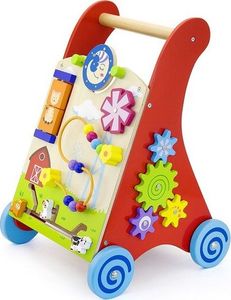 Viga Drewniany chodzik czerwony 2