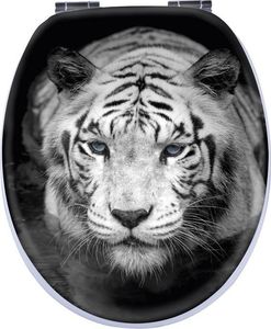 Deska sedesowa AWD Interior Tiger wolnoopadająca ozdobny nadruk (AWD02181207) 1
