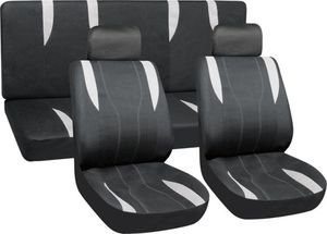 Sėdynių užvalkalai, juoda-pilka 1
