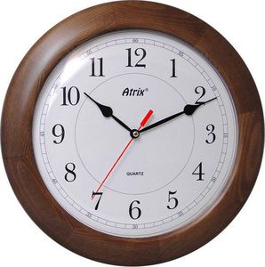 Atrix Drewniany zegar ścienny Atrix ATW340D 34 cm uniwersalny 1