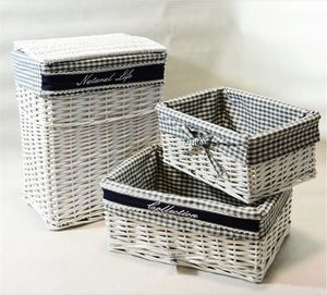 Kosz na pranie Kosz na pranie prostokątny biały H: 48 cm uniwersalny 1