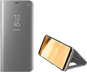Etui Clear View Samsung A750 A7 2018 srebrne 1