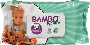 Bambo Drėgnos servetėlės vaikams su alavijų ekstraktu BAMBO Nature, 80 vnt. 1