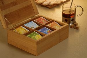 Bambusowe pudełko na torebki z herbatą 1