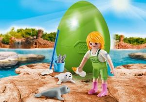 Playmobil Easter Egg Opiekunka zwierząt z fokami (9418) 1