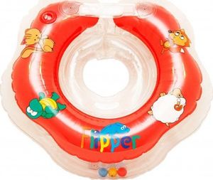 Roxy Kółko do pływania dla niemowląt na szyję Kids Flipper czerwone 1