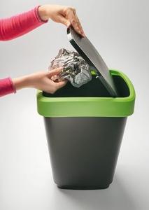 Kosz na śmieci Rotho Swing Twist do segregacji uchylny 10L zielony (1754305519) 2