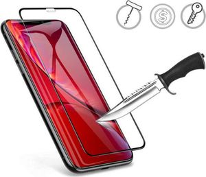 Rock Szkło hartowane Rock pełne full glue do Apple iPhone XR czarne uniwersalny 4