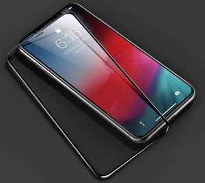 Rock Szkło hartowane Rock pełne full glue do Apple iPhone XR czarne uniwersalny 7