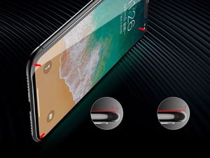 Rock Rock szkło z elastyczną ramką do Apple iPhone X/XS czarne uniwersalny 4